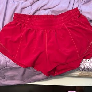 Lululemon Athletica Red Flowy Athletic Shorts
